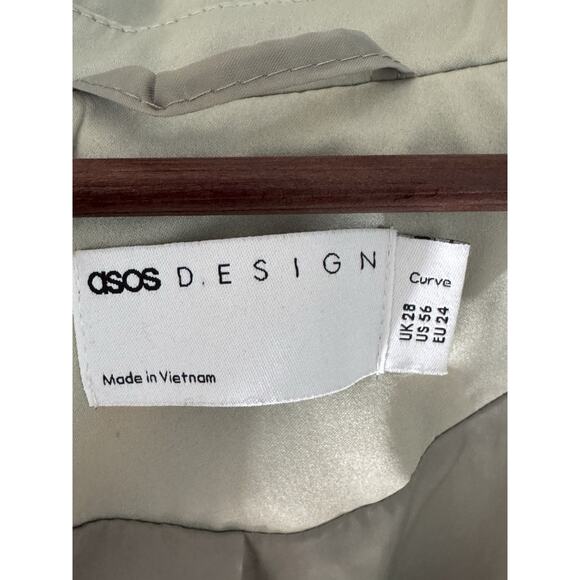 ASOS Edition Curve Women’s Plus 24 Light Green Single Breasted One Button Blazer - Picture 6 of 11